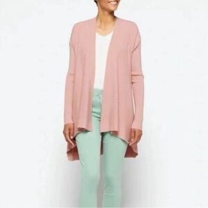 41 HAWTHORN Saya Multi Ribbed Open Cardigan Heather Pink Size 1X